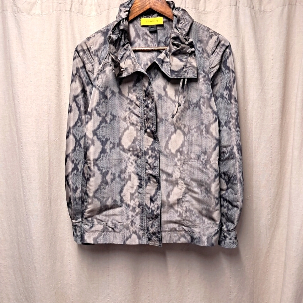 Women's St. John Python Full Zip Jacket Size Peti… - image 2